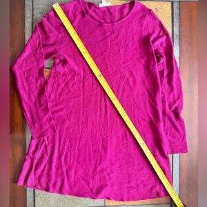 Eileen fisher xxs Barbie pink sweater quality designer long textured layering